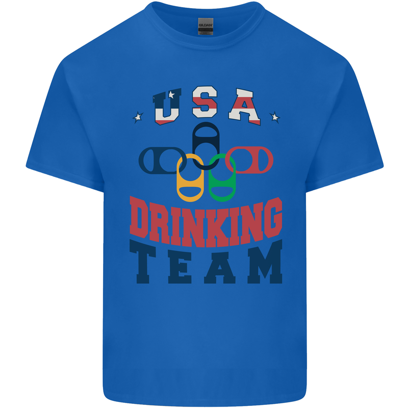 USA Drinking Team Funny Bachelor Party Beer Kids T-Shirt Childrens Royal Blue