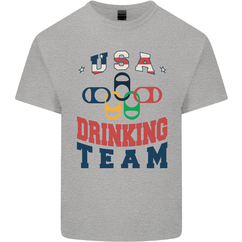 USA Drinking Team Funny Bachelor Party Beer Kids T-Shirt Childrens Sports Grey