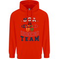 USA Drinking Team Funny Bachelor Party Beer Mens 80% Cotton Hoodie Bright Red