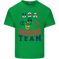 USA Drinking Team Funny Bachelor Party Beer Mens Cotton T-Shirt Tee Top Irish Green