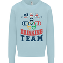 USA Drinking Team Funny Bachelor Party Beer Mens Sweatshirt Jumper Light Blue