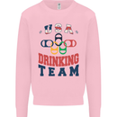 USA Drinking Team Funny Bachelor Party Beer Mens Sweatshirt Jumper Light Pink