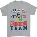 USA Drinking Team Funny Bachelor Party Beer Mens T-Shirt 100% Cotton Sports Grey