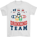 USA Drinking Team Funny Bachelor Party Beer Mens T-Shirt 100% Cotton White