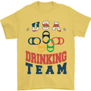 USA Drinking Team Funny Bachelor Party Beer Mens T-Shirt 100% Cotton Yellow