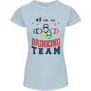 USA Drinking Team Funny Bachelor Party Beer Womens Petite Cut T-Shirt Light Blue