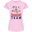 USA Drinking Team Funny Bachelor Party Beer Womens Petite Cut T-Shirt Light Pink