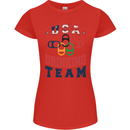 USA Drinking Team Funny Bachelor Party Beer Womens Petite Cut T-Shirt Red
