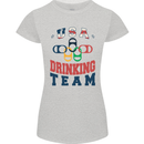 USA Drinking Team Funny Bachelor Party Beer Womens Petite Cut T-Shirt Sports Grey