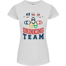 USA Drinking Team Funny Bachelor Party Beer Womens Petite Cut T-Shirt White
