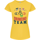 USA Drinking Team Funny Bachelor Party Beer Womens Petite Cut T-Shirt Yellow