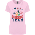 USA Drinking Team Funny Bachelor Party Beer Womens Wider Cut T-Shirt Light Pink