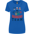 USA Drinking Team Funny Bachelor Party Beer Womens Wider Cut T-Shirt Royal Blue
