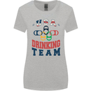 USA Drinking Team Funny Bachelor Party Beer Womens Wider Cut T-Shirt Sports Grey