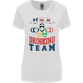 USA Drinking Team Funny Bachelor Party Beer Womens Wider Cut T-Shirt White