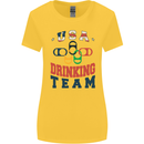 USA Drinking Team Funny Bachelor Party Beer Womens Wider Cut T-Shirt Yellow