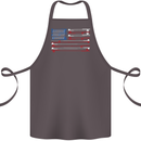 USA Fishing Flag Fisherman American Cotton Apron 100% Organic Dark Grey