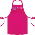 USA Fishing Flag Fisherman American Cotton Apron 100% Organic Pink