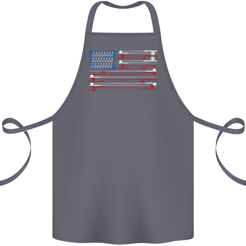 USA Fishing Flag Fisherman American Cotton Apron 100% Organic Steel