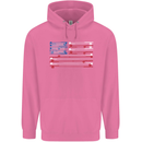 USA Fishing Flag Fisherman American Mens 80% Cotton Hoodie Azelea