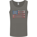 USA Fishing Flag Fisherman American Mens Vest Tank Top Charcoal