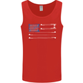 USA Fishing Flag Fisherman American Mens Vest Tank Top Red
