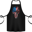 USA Flag Skull Gym MMA Biker America Cotton Apron 100% Organic Black