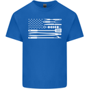 USA Grill Flag America BBQ Food Mens Cotton T-Shirt Tee Top Royal Blue