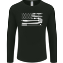 USA Grill Flag America BBQ Food Mens Long Sleeve T-Shirt Black