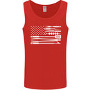 USA Grill Flag America BBQ Food Mens Vest Tank Top Red