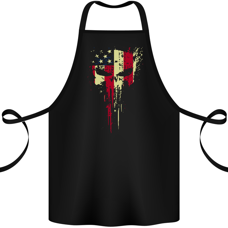 USA Gym Skull America Bodybuilding Cotton Apron 100% Organic Black