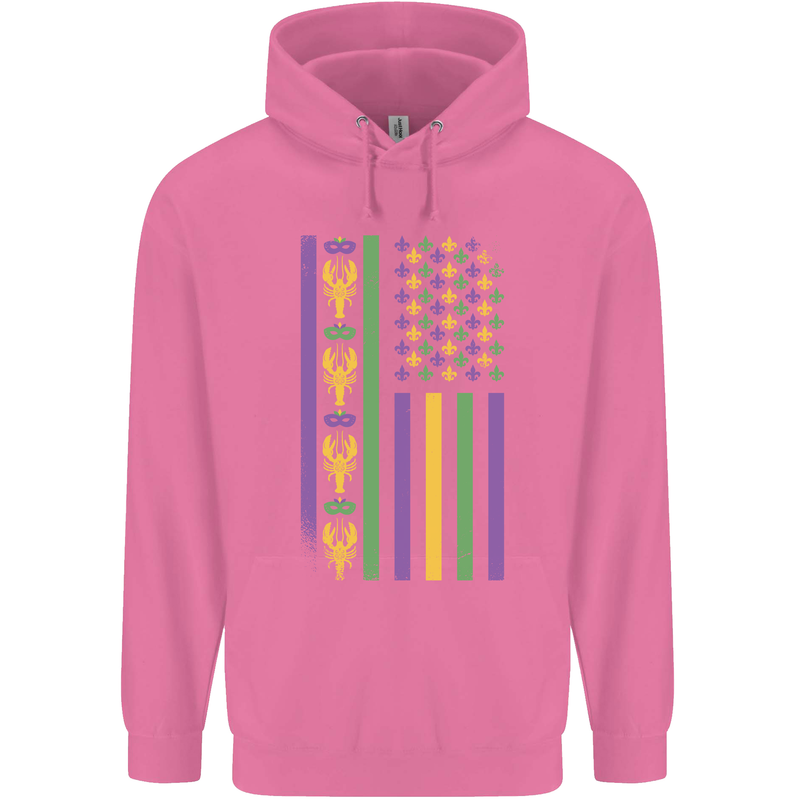 USA Mardi Gras American Flag America Childrens Kids Hoodie Azalea