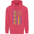 USA Mardi Gras American Flag America Childrens Kids Hoodie Heliconia