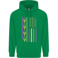 USA Mardi Gras American Flag America Childrens Kids Hoodie Irish Green