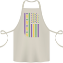 USA Mardi Gras American Flag America Cotton Apron 100% Organic Natural