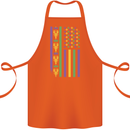 USA Mardi Gras American Flag America Cotton Apron 100% Organic Orange