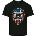 USA Motocross Helmet Dirt Bike MotoX Kids T-Shirt Childrens Black