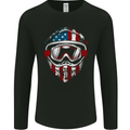 USA Motocross Helmet Dirt Bike MotoX Mens Long Sleeve T-Shirt Black
