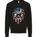 USA Motocross Helmet Dirt Bike MotoX Mens Sweatshirt Jumper Black