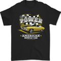 USA Muscle Car American Power Mens T-Shirt 100% Cotton Black