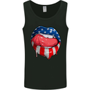 USA Sexy Lips America Mens Vest Tank Top Black