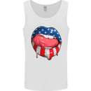 USA Sexy Lips America Mens Vest Tank Top White