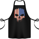 USA Skull America Gym Bodybuilding Biker Cotton Apron 100% Organic Black