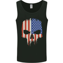 USA Skull America Gym Bodybuilding Biker Mens Vest Tank Top Black
