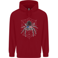 USA Spider American Flag Childrens Kids Hoodie Red