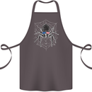 USA Spider American Flag Cotton Apron 100% Organic Dark Grey