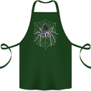 USA Spider American Flag Cotton Apron 100% Organic Forest Green