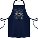 USA Spider American Flag Cotton Apron 100% Organic Navy Blue