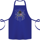 USA Spider American Flag Cotton Apron 100% Organic Royal Blue