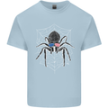 USA Spider American Flag Kids T-Shirt Childrens Light Blue